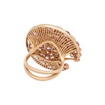 Giovanni Ferraris 18k Rose Gold Diamond + Pink Sapphire White Coral Ring // Ring Size: 6.75 // Pre-Owned