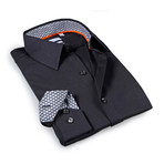 Solid Dress Shirt // 6-Way Stretch // Charcoal + Gray (L)