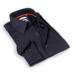 Solid Dress Shirt // 6-Way Stretch // Charcoal + Navy (M)
