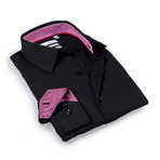 Solid Dress Shirt // 6-Way Stretch // Black (XL)