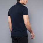 Solid Color Polo Shirt // Navy (M)