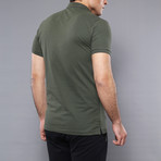 Solid Color Polo Shirt // Dark Green (M)