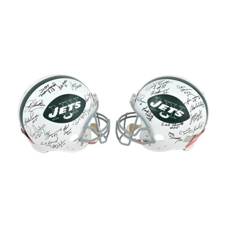 1969 New York Jets // Team Signed Football Helmet
