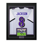 Lamar Jackson // Baltimore Ravens // Framed Autographed Football Jersey