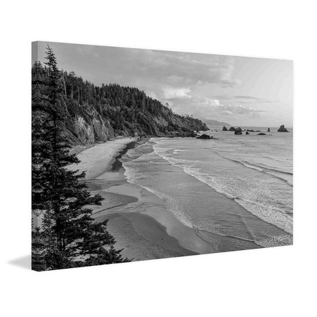 Rugged Coast // Painting Print on Wrapped Canvas (12"W x 8"H x 1.5"D)