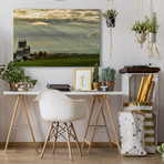 Wine Country Sunset // Painting Print on Wrapped Canvas (12"W x 8"H x 1.5"D)