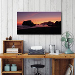 Oregon Coast Silhouette // Painting Print on Wrapped Canvas (12"W x 6"H x 1.5"D)