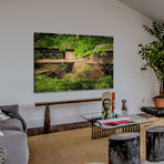 Cedar Mill and Covered Bridge // Painting Print on Wrapped Canvas (12"W x 8"H x 1.5"D)