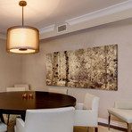 Wisp of Gold 3 // Painting Print on Wrapped Canvas (12"W x 6"H x 1.5"D)