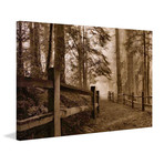Down the Misty Path // Painting Print on Wrapped Canvas (12"W x 8"H x 1.5"D)