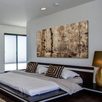 Wisp of Gold 3 // Painting Print on Wrapped Canvas (12"W x 6"H x 1.5"D)