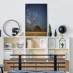 Sparkling Skies Over Haystack Rock // Painting Print on Wrapped Canvas (8"W x 12"H x 1.5"D)
