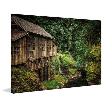 Cedar Creek Grist Mill // Painting Print on Wrapped Canvas (12"W x 8"H x 1.5"D)