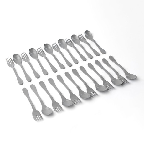 Eco Flatware // 24 Pack // Gray