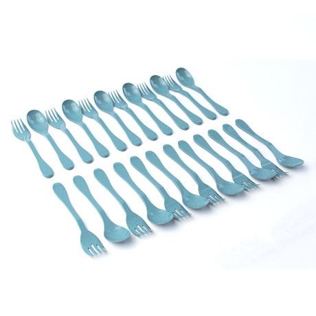 Eco Flatware // 24 Pack // Blue