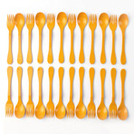 Eco Flatware // 24 Pack // Orange