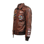 Top Gun® Flying Tigers Leather Jacket // Brown (2XL)