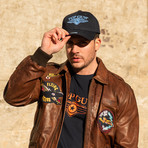 Top Gun® Flying Tigers Leather Jacket // Brown (L)