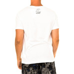 Short Sleeve Mouth T-Shirt // White + Multicolor (XS)