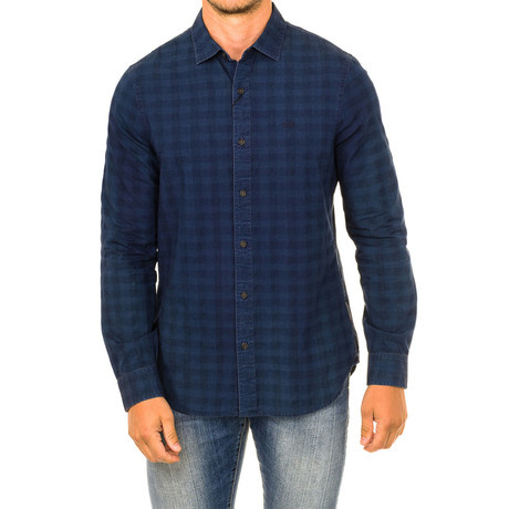 Long Sleeve Shirt // Navy Blue (XS)