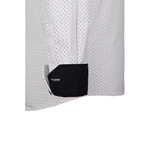 Feri Plaid Button Down Shirt // White (L)