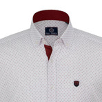 Fred Button Down Shirt // White + Red (XL)