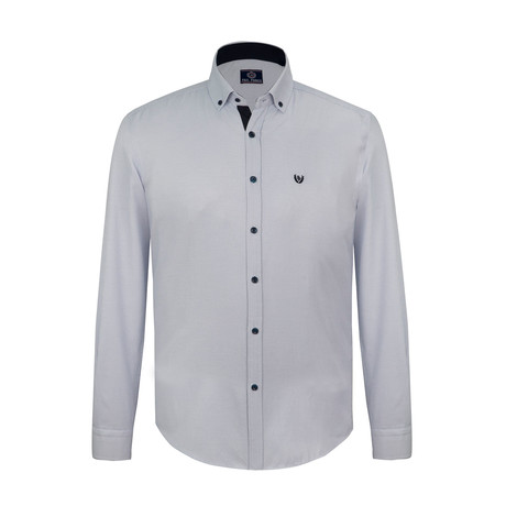 Simon Button Down Shirt // White + Sax (S)