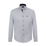 Simon Button Down Shirt // White + Sax (L)