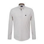 Teo Button Down Shirt // White + Mink (L)