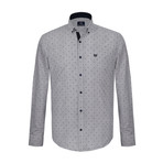 Lawrence Button Down Shirt // White + Gray (L)