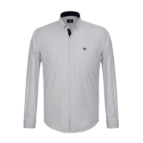 Marcus Button Down Shirt // Black + White (S)