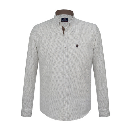 Philip Button Down Shirt // Navy + White (S)