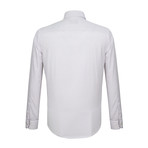 Feri Plaid Button Down Shirt // White (L)