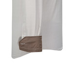 Teo Button Down Shirt // White + Mink (L)