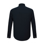 Dante Button Down Shirt // Navy + Gray (XL)