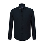 Dante Button Down Shirt // Navy + Gray (XL)