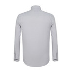 Sean Button Down Shirt // White + Navy (M)