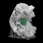 Green Apophyllite with White Stilbite