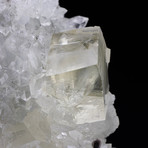 Gemmy, Cubic Calcite on Clear, Double Terminated Apophyllite