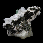 Calcite with Green Apophyllite and White Stilbite