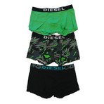 Shawn Stretch Boxer Trunk // Green + Gray Camo // Pack of 3 (XS)