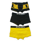 Damien Boxer Shorts // Yellow + Black // Pack of 3 (XS)