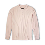 Mens Solid Pique Long Sleeve Polo // Perfect Shell (S)