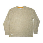 Linen Effect Long Sleeve T-Shirt // Yellow (M)