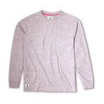 Linen Effect Long Sleeve T-Shirt // Pink (M)