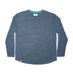 Tri Marl Long Sleeve T-Shirt // Denim (XL)
