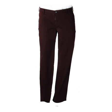 Slim Fit Chinos // Burgundy (44)