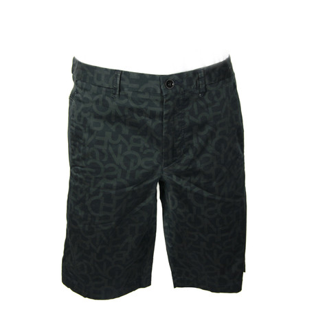 Slim Fit Shorts // Black + Brown (44)