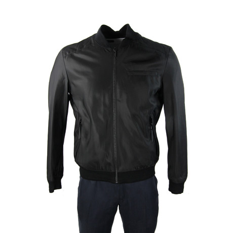 Slim Fit Reversable Bomber Jacket // Black (XS)