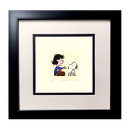 Lucy & Snoopy // Cookie // Hand Painted Etching (Unframed)